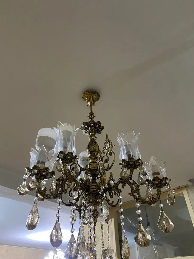 سه عدد لوستر برنز سه شاخه شش شعله|لوستر و چراغ آویز|فردیس, فردیس|دیوار