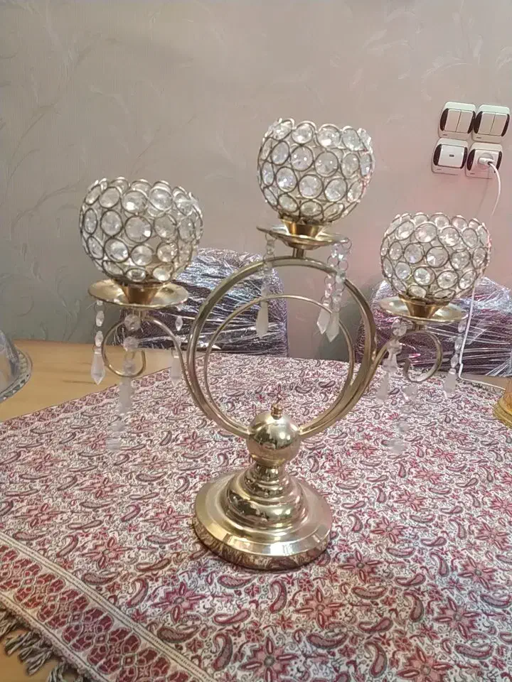 دوعددشمعدانی دکوری|چراغ خواب و آباژور|سلماس, |دیوار