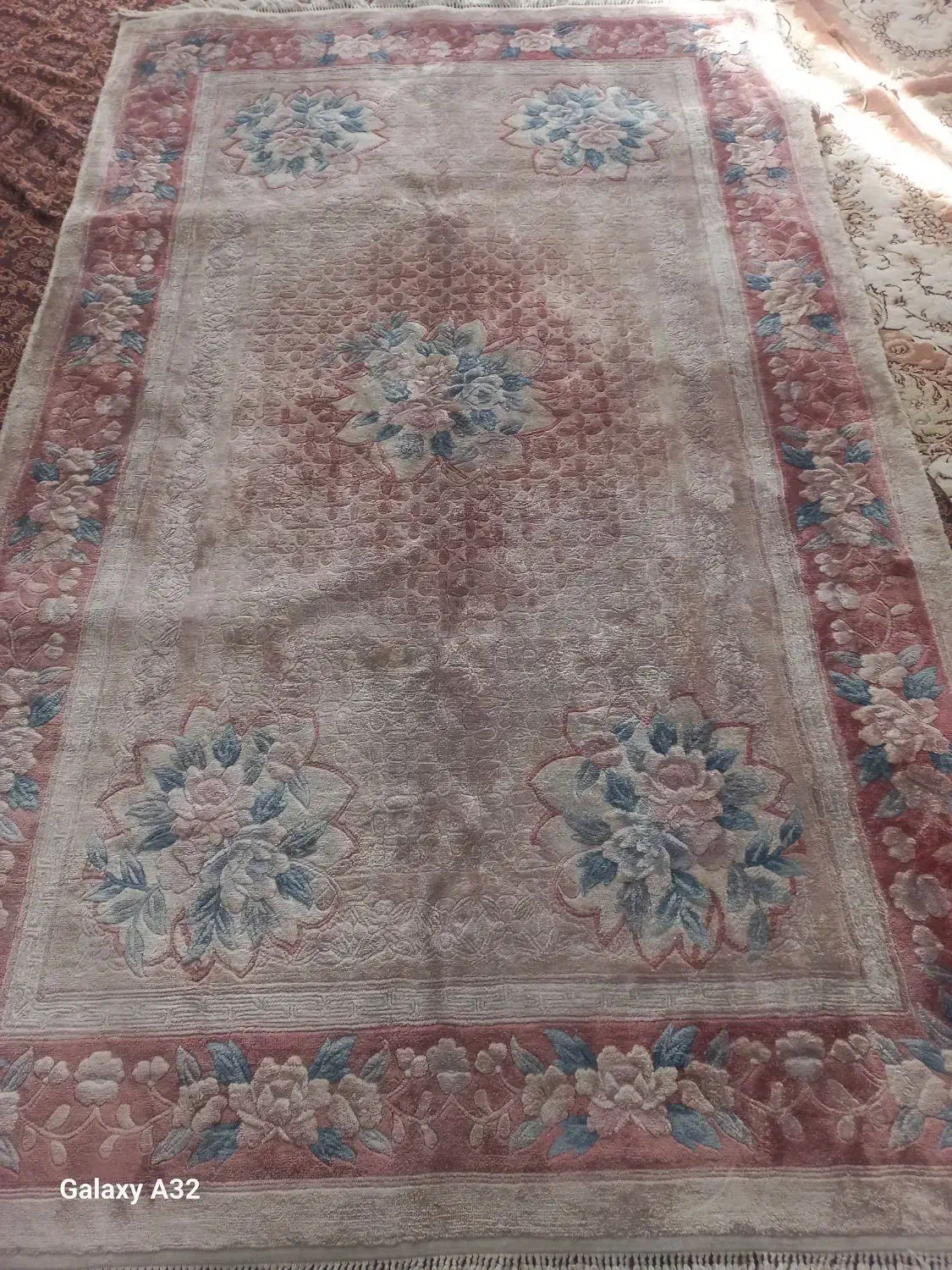 جفت فرش دستبافت ابریشم ۱ونیم در۲ونیم متر|فرش|سراب, |دیوار