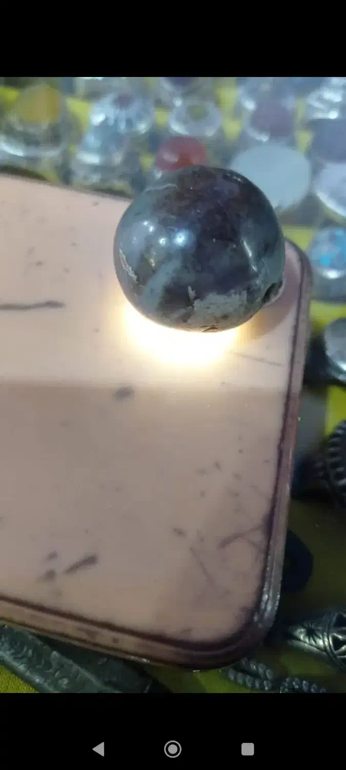 مهره درشت جزع نشان دار|کلکسیون اشیاء عتیقه|هشتگرد, شهرک ریحانه|دیوار