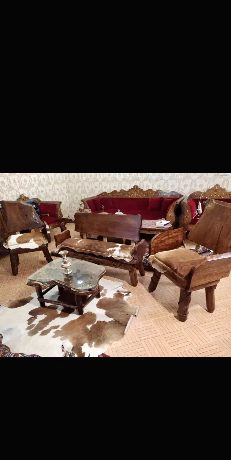 نیم ست جنگلی|مبلمان خانگی و میز عسلی|اصفهان, باغ زرشک|دیوار