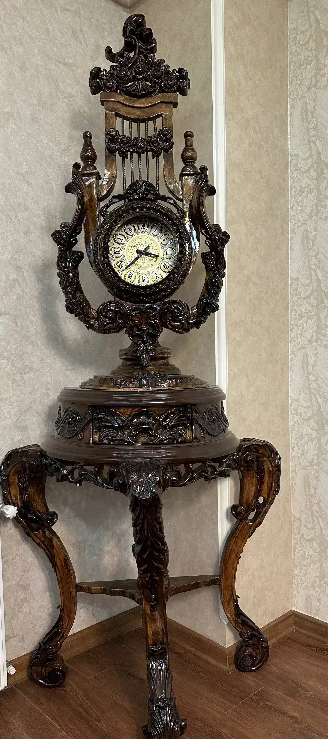 ساعت چوبی با چوب راش|ساعت دیواری و تزئینی|تبریز, |دیوار