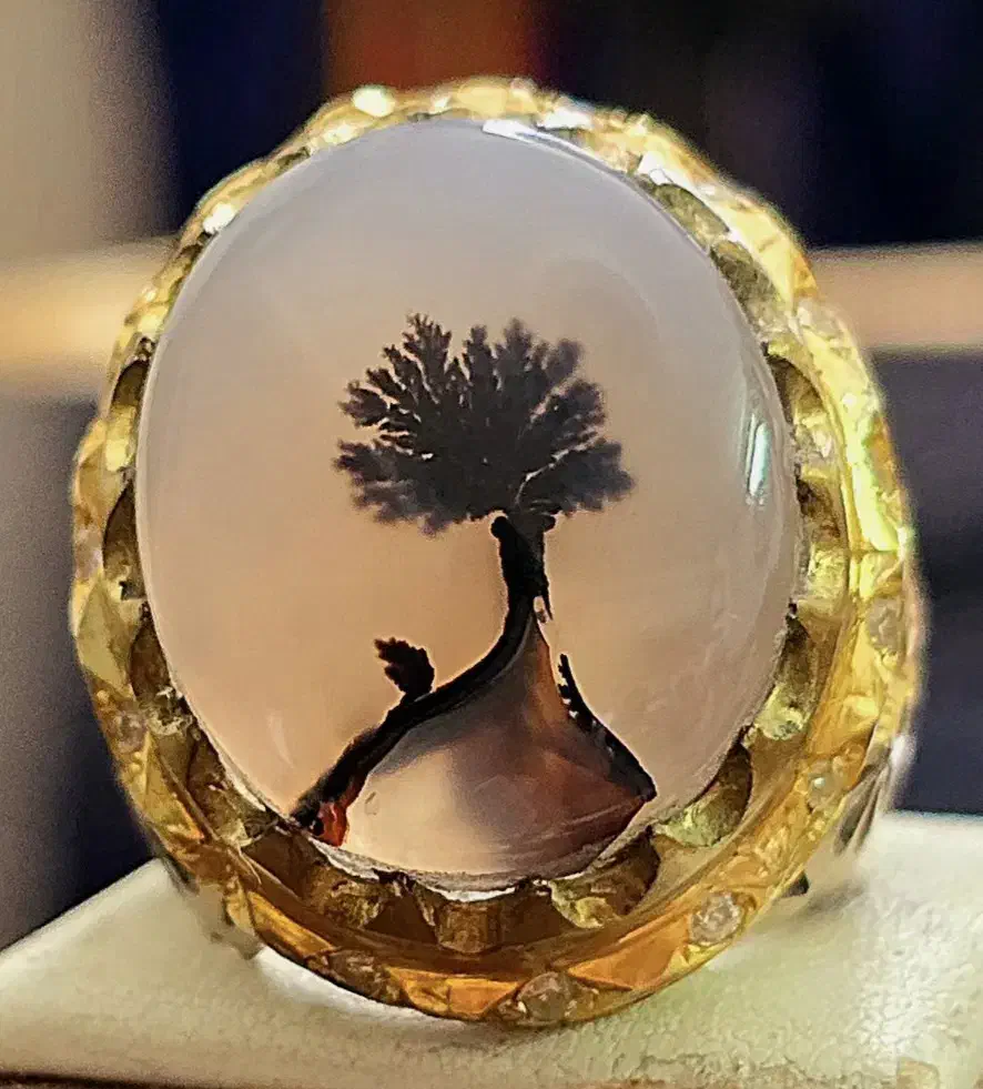 انگشتر نقره دست ساز شجر قاین تک درخت|جواهرات|گرگان, |دیوار