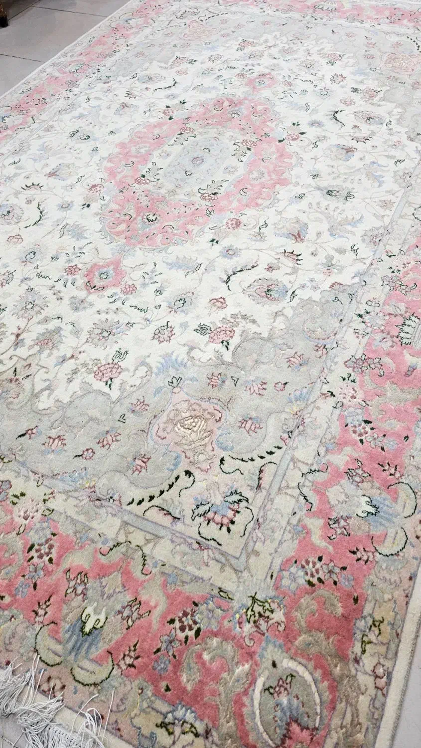 فرش ۶ متری کریم قلم ۴۰ رج|فرش|تبریز, |دیوار