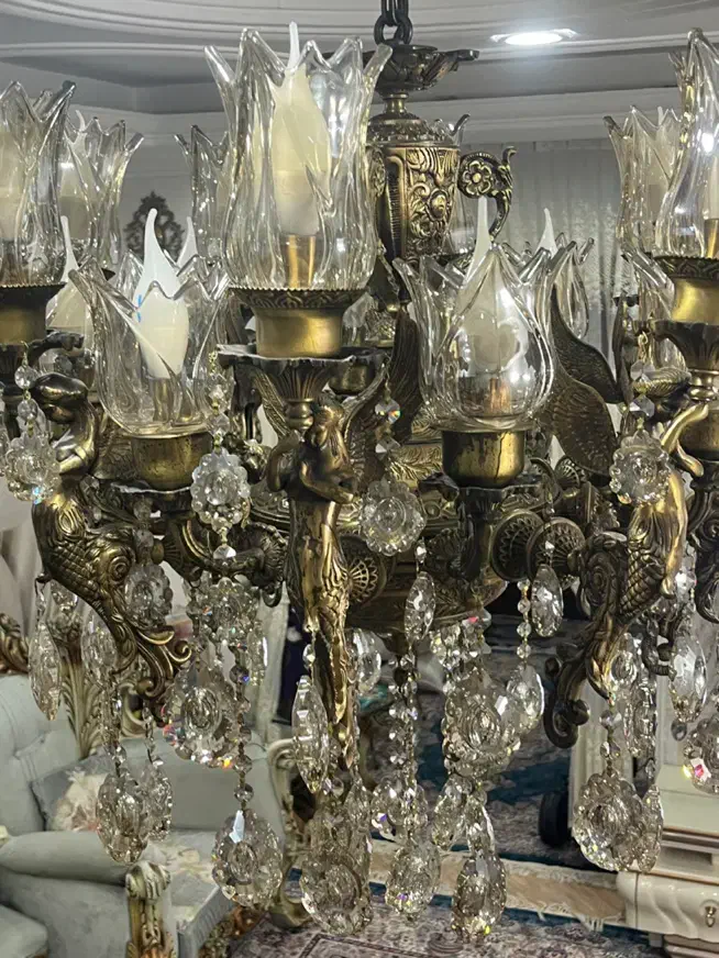 لوستر برنز 16 شاخه|لوستر و چراغ آویز|تهران, مهرآباد|دیوار