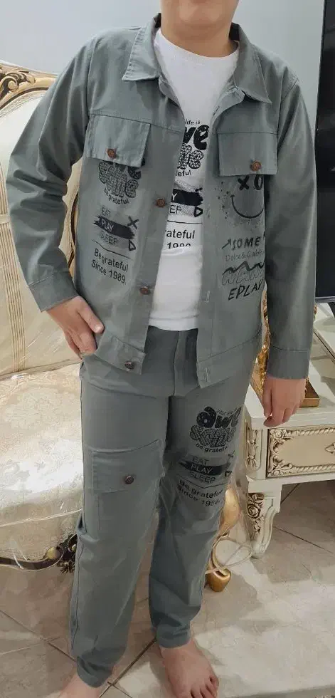 سه تیکه ست مجلسی پسرونه سایز 55|کفش و لباس بچه|تهران, مسعودیه|دیوار