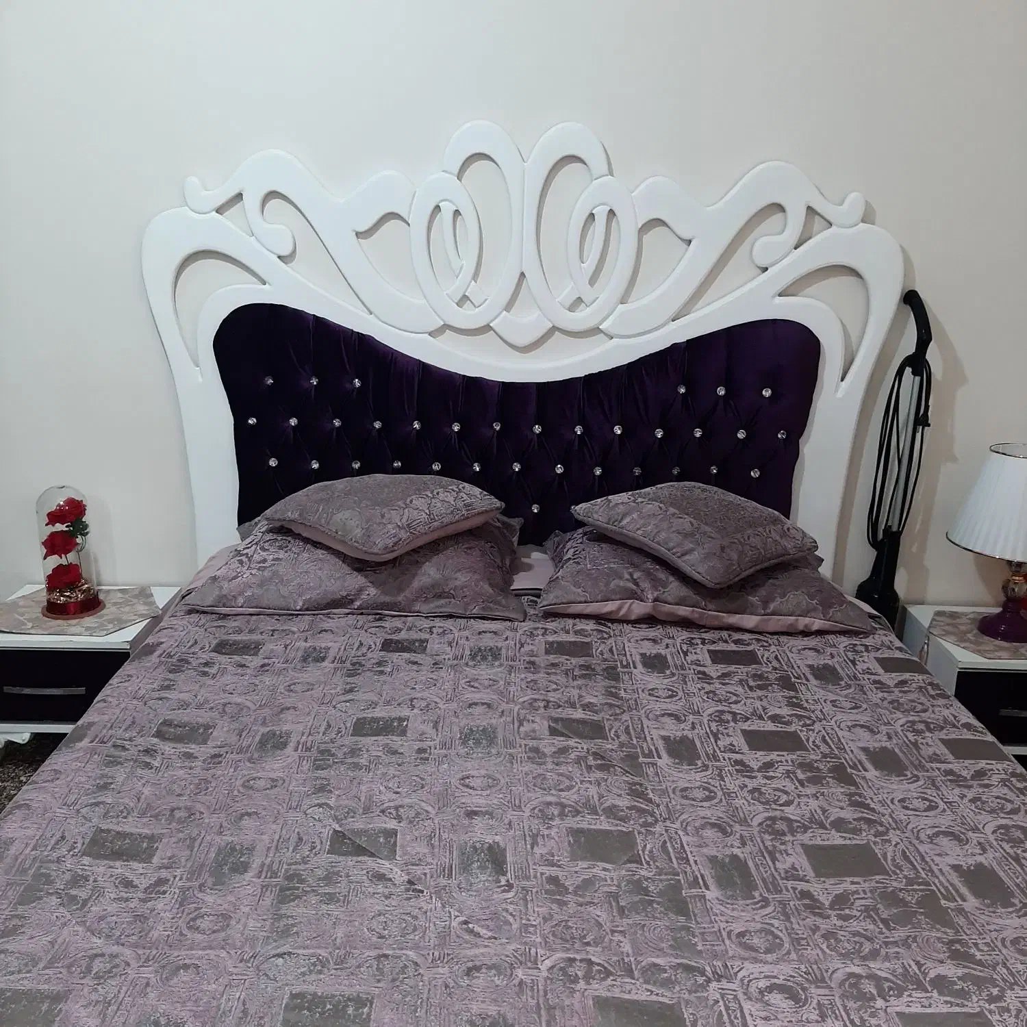 تخت دونفره ام دی اف درجه یک|تخت و سرویس خواب|حویق, |دیوار