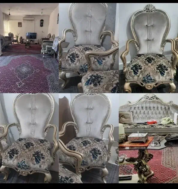 مبل سلطنتی ۹ نفره|مبلمان خانگی و میز عسلی|بندر ماهشهر, |دیوار