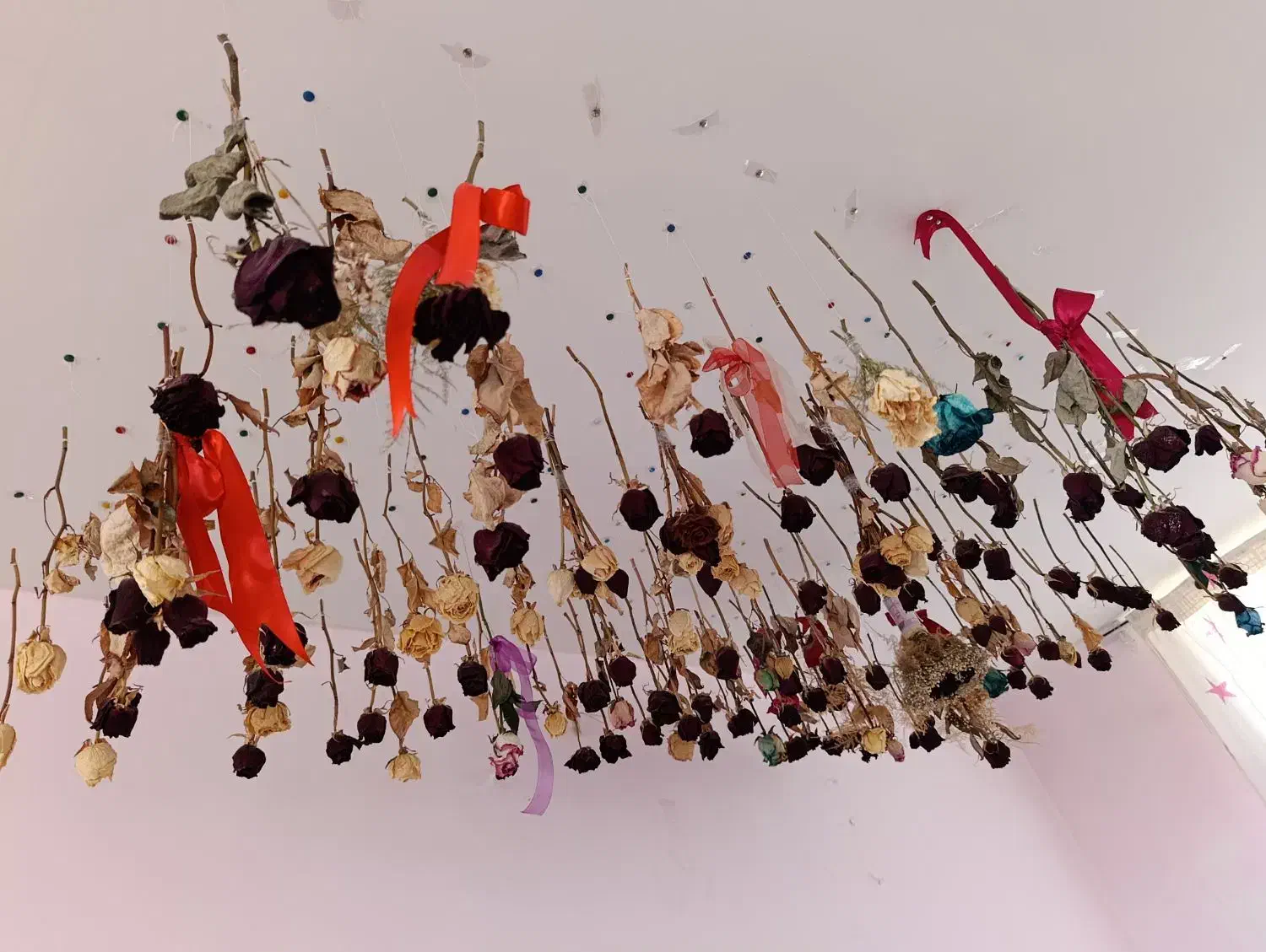 گل رز|گل مصنوعی|فردوس (خراسان), |دیوار