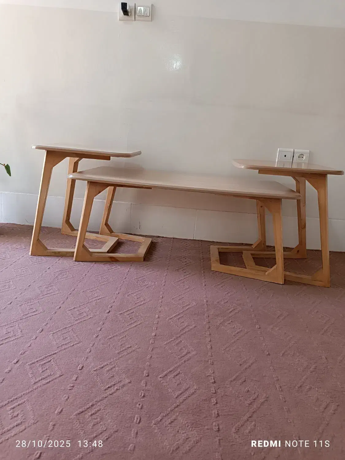 فروش میز جلو مبلی و دوتا عسلی|مبلمان خانگی و میز عسلی|بم, |دیوار