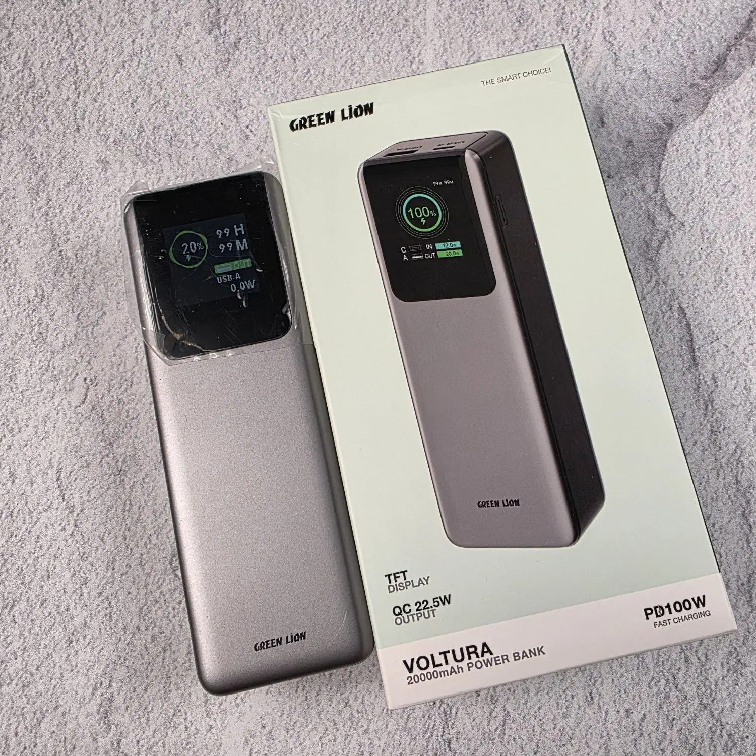 پاوربانک ۱۰۰وات گرین لاین با ظرفیت ۲۰ و ۶ماه گارا|لوازم جانبی موبایل و تبلت|قم, حمام تالار|دیوار