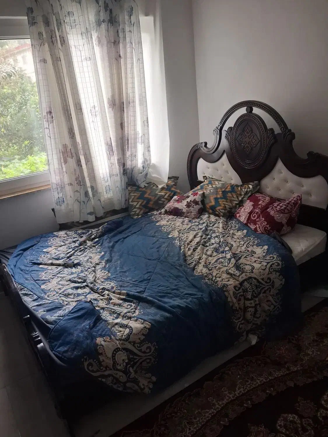 تخت دو نفره با تشک و کمد|تخت و سرویس خواب|چالوس, |دیوار