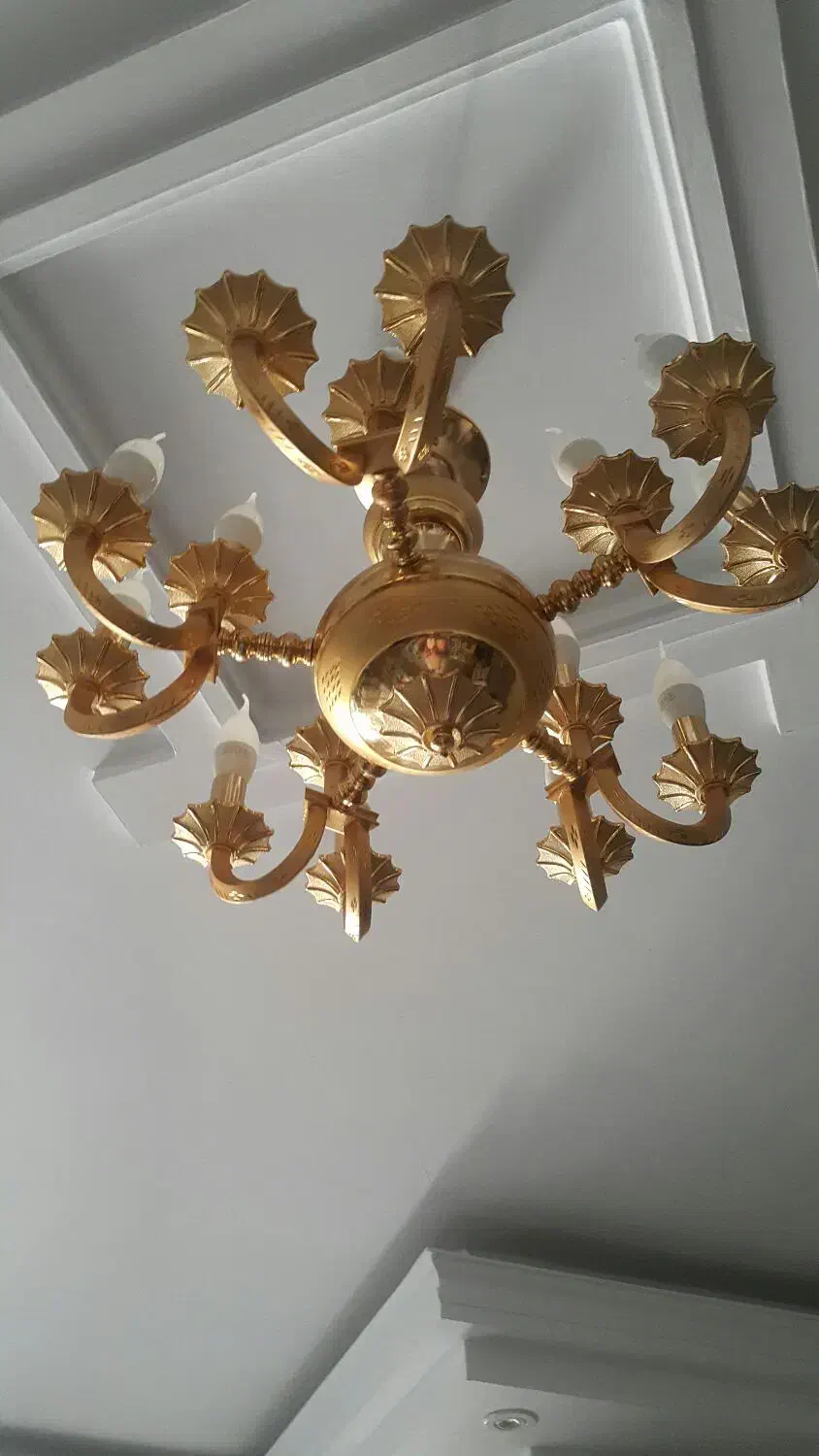 لوستر جفت باهم برنجی|لوستر و چراغ آویز|تهران, افسریه شمالی|دیوار