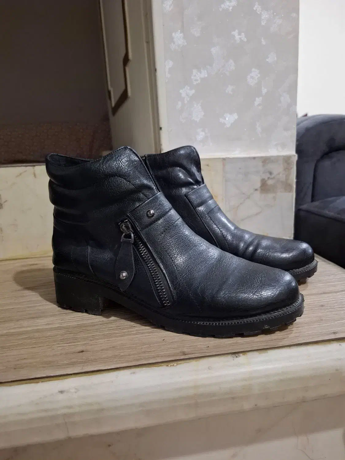 نیم بوت چرم در حد نوسایز۳۹|کیف، کفش، کمربند|سنندج, |دیوار