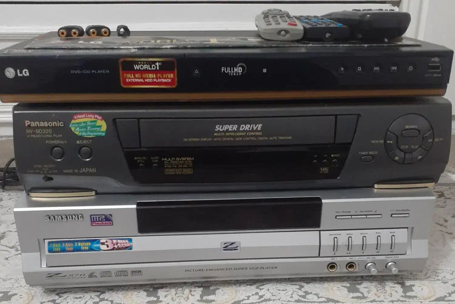 ۳ دستگاه با هم بفروش میرسد|پخشکننده DVD و ویدیو|تهران, شکوفه|دیوار