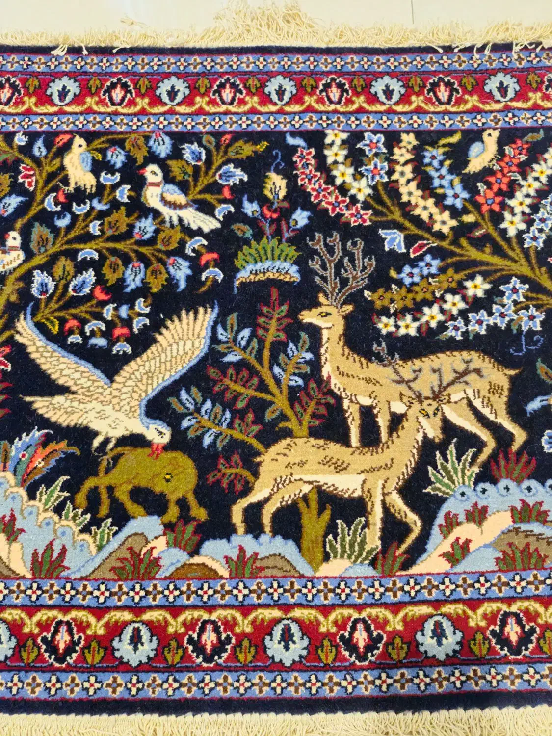 دو عدد قالیچه دستبافت کرک ریز کاشان|فرش|تهران, مجیدیه|دیوار