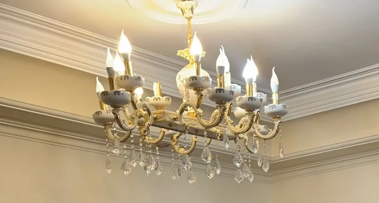 لوستر ۱۶ شاخه مستطیلی مدل کلاسیک فرانسوی|لوستر و چراغ آویز|پردیس, فاز ۸|دیوار