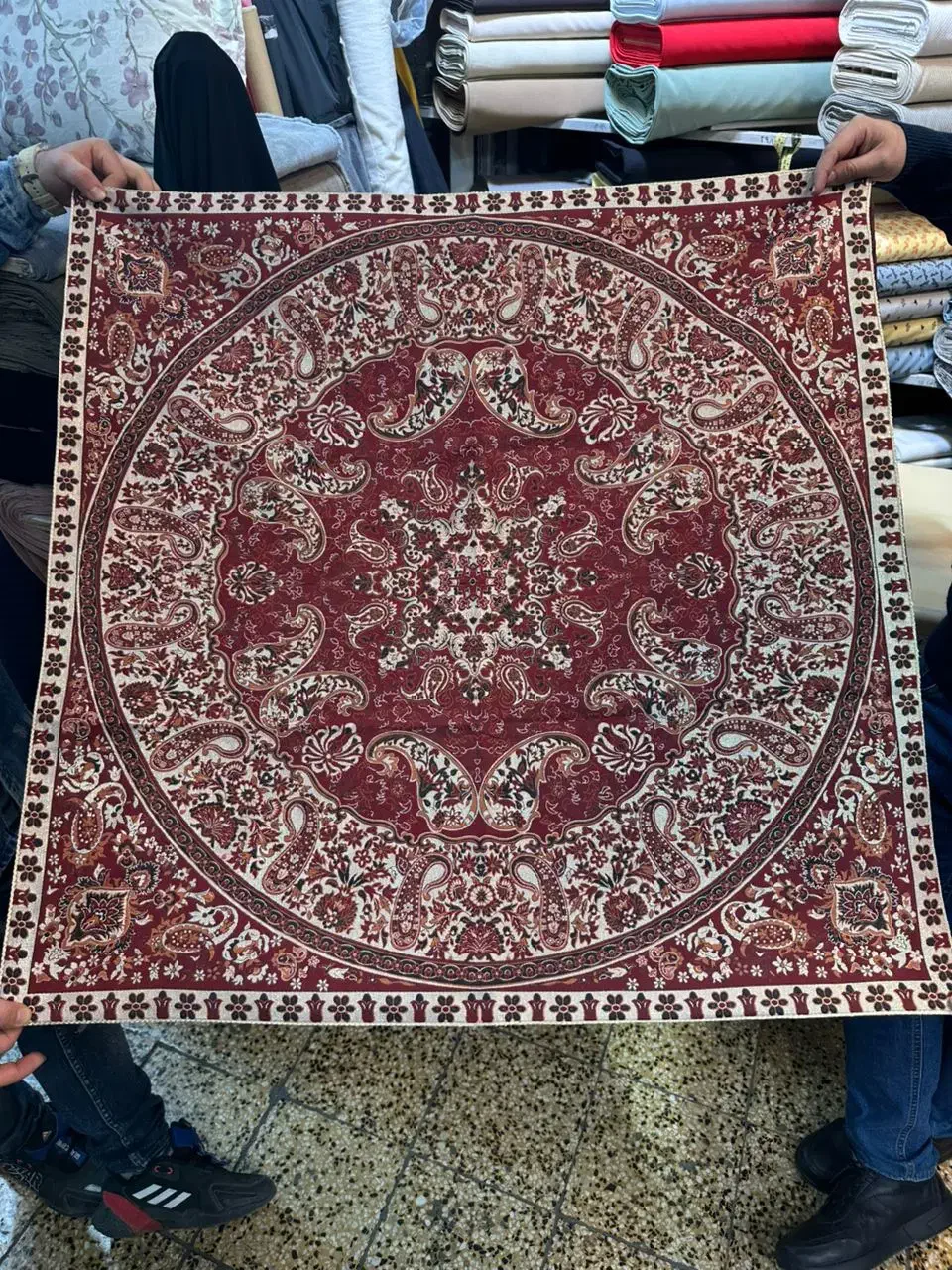 ترمه ۱متر در ۱ متر رومیزی ابریشمی شاهسوند|پرده، رانر، رومیزی|تهران, بازار|دیوار