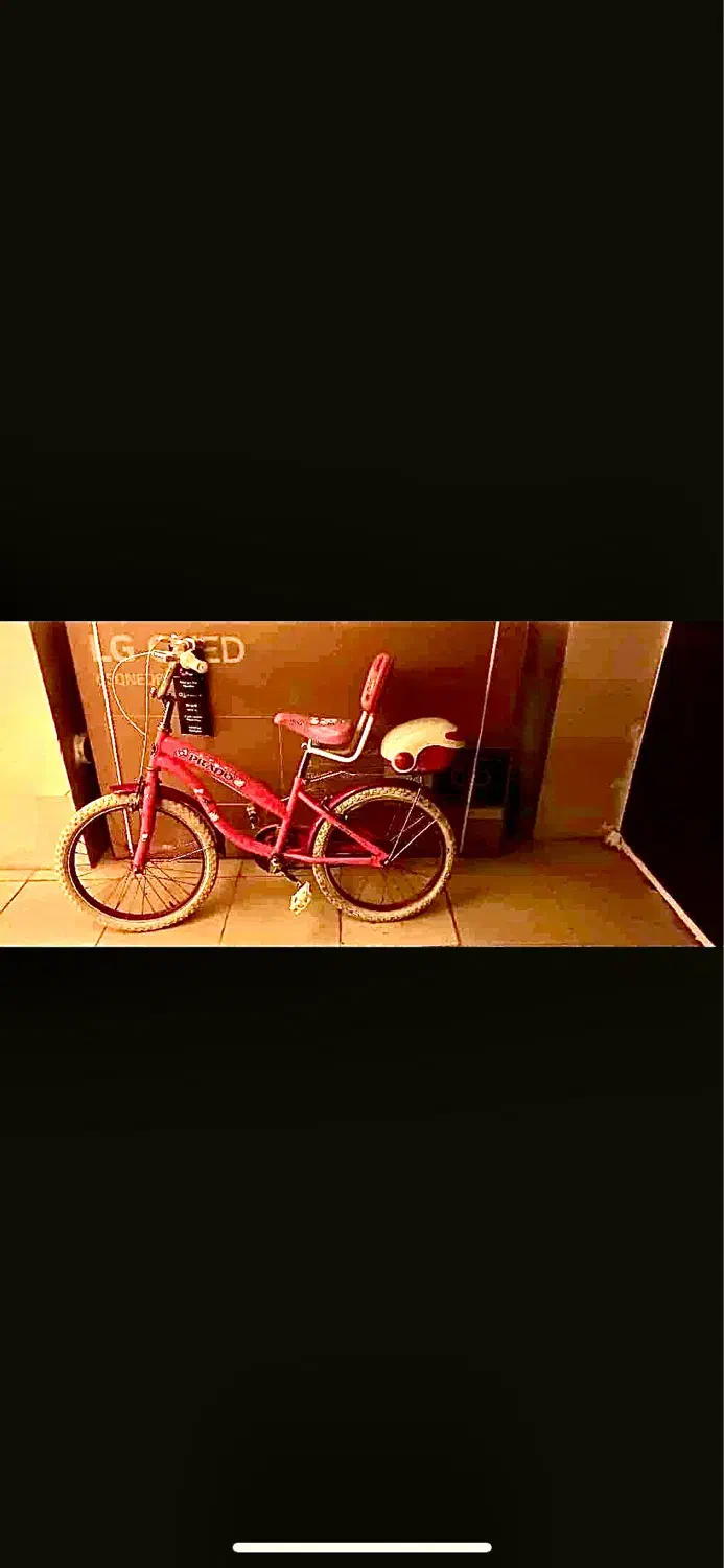 دوچرخه ی دخترونه رنگ صورتی|دوچرخه، اسکیت، اسکوتر|کرمان, |دیوار