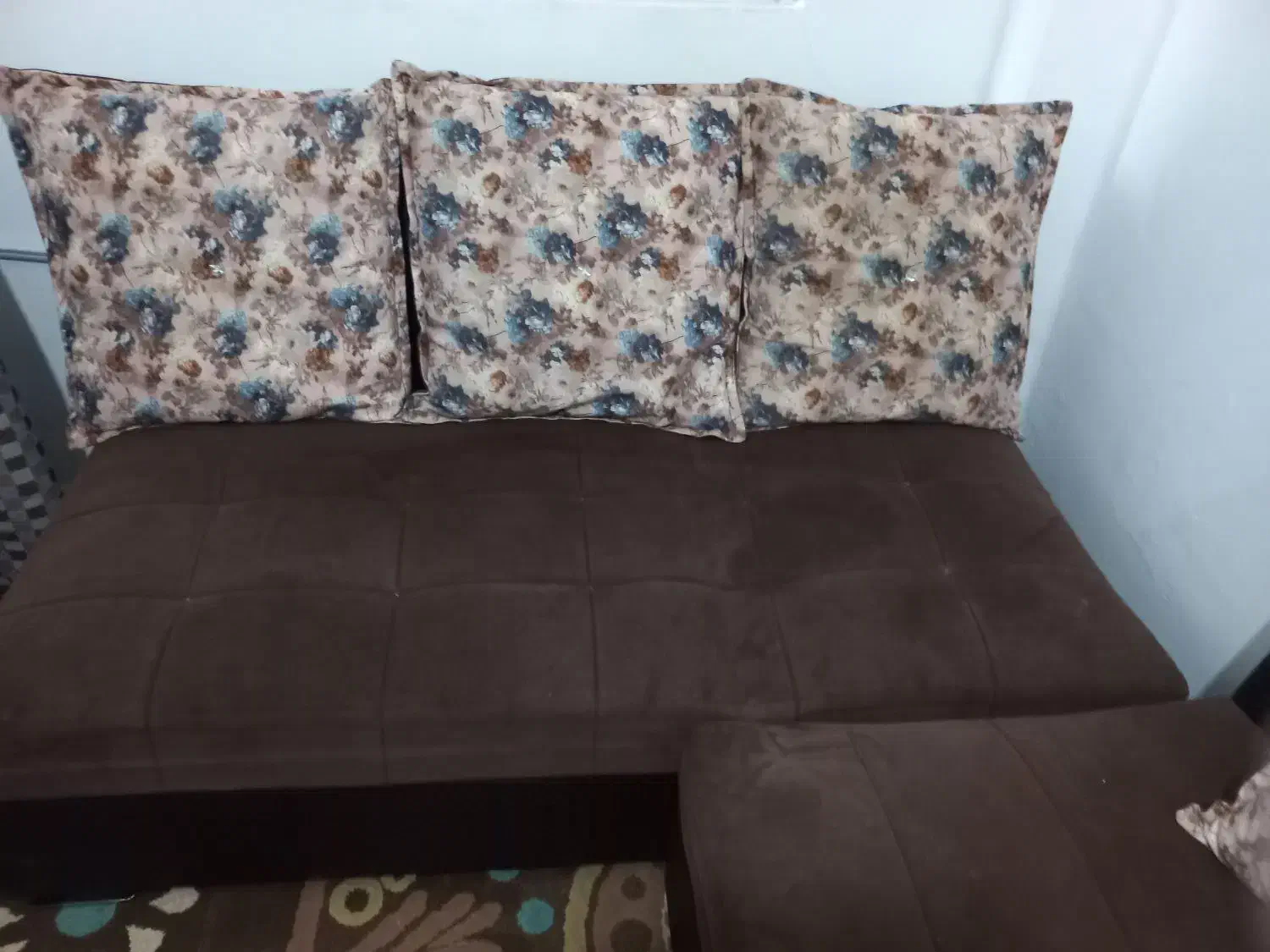 مبل چرم و پارچه در حد نو|مبلمان خانگی و میز عسلی|گرگان, |دیوار