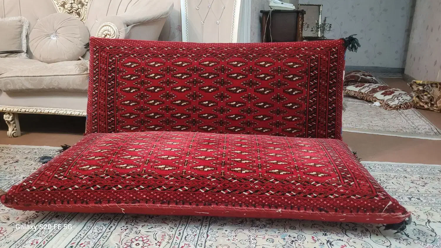 پشتی ترکمن دستباف|پشتی|همدان, |دیوار