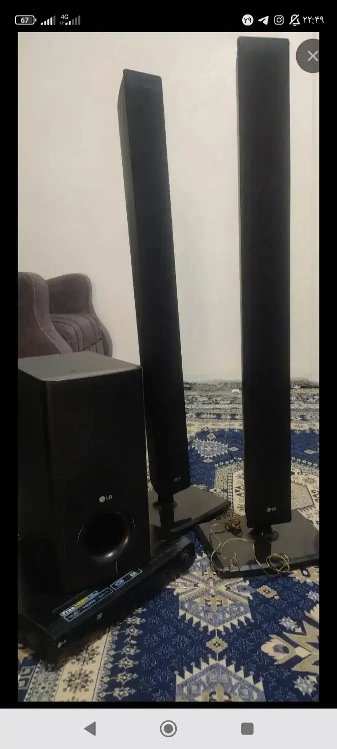 سینما خانگی ال جی کاملاً سالم|سیستم صوتی خانگی|ری, صفاییه (چشمه علی)|دیوار