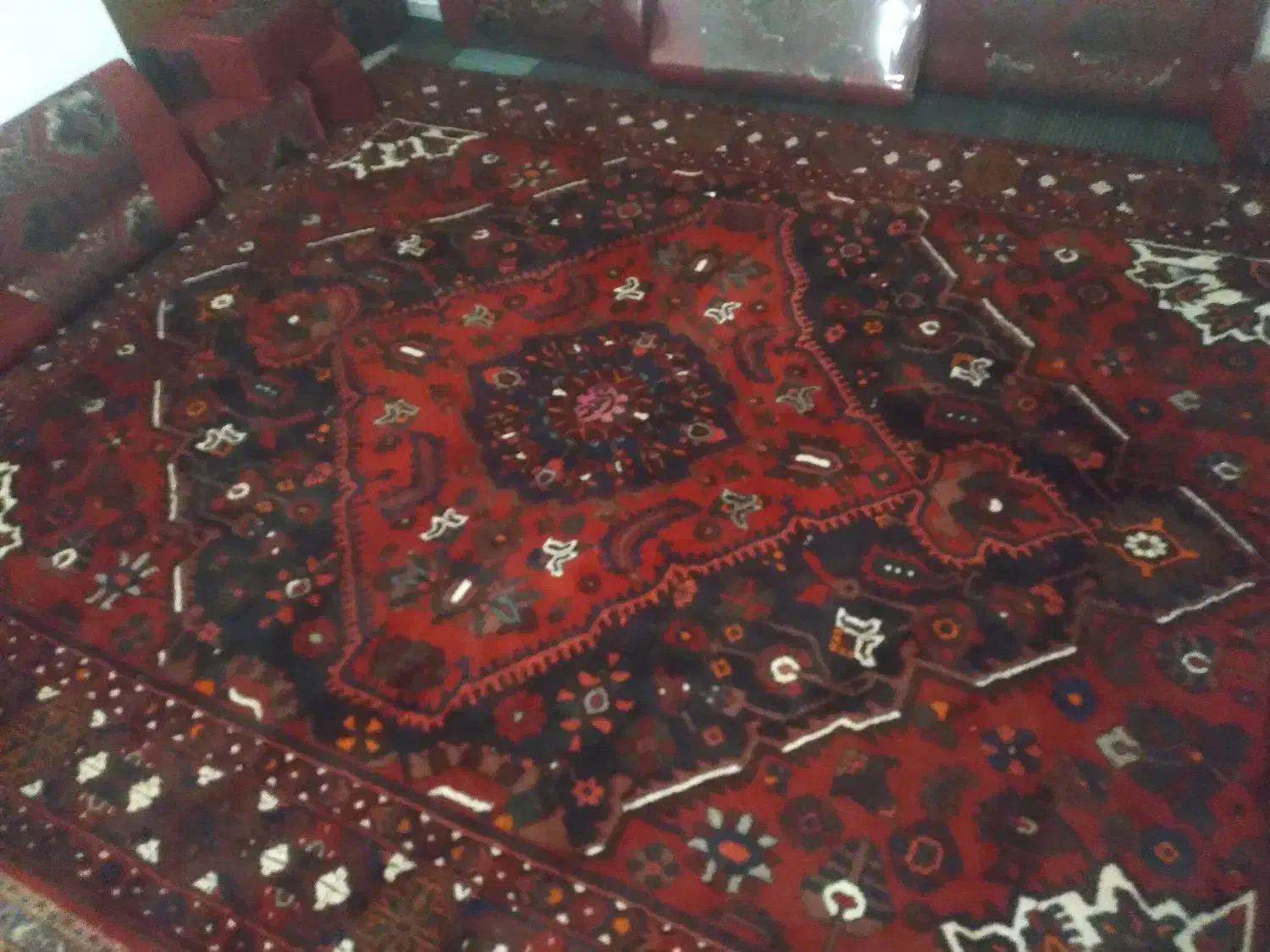 فروش یک تخته فرش قالی دست بافت دستباف|فرش|اصفهان, نقش جهان|دیوار