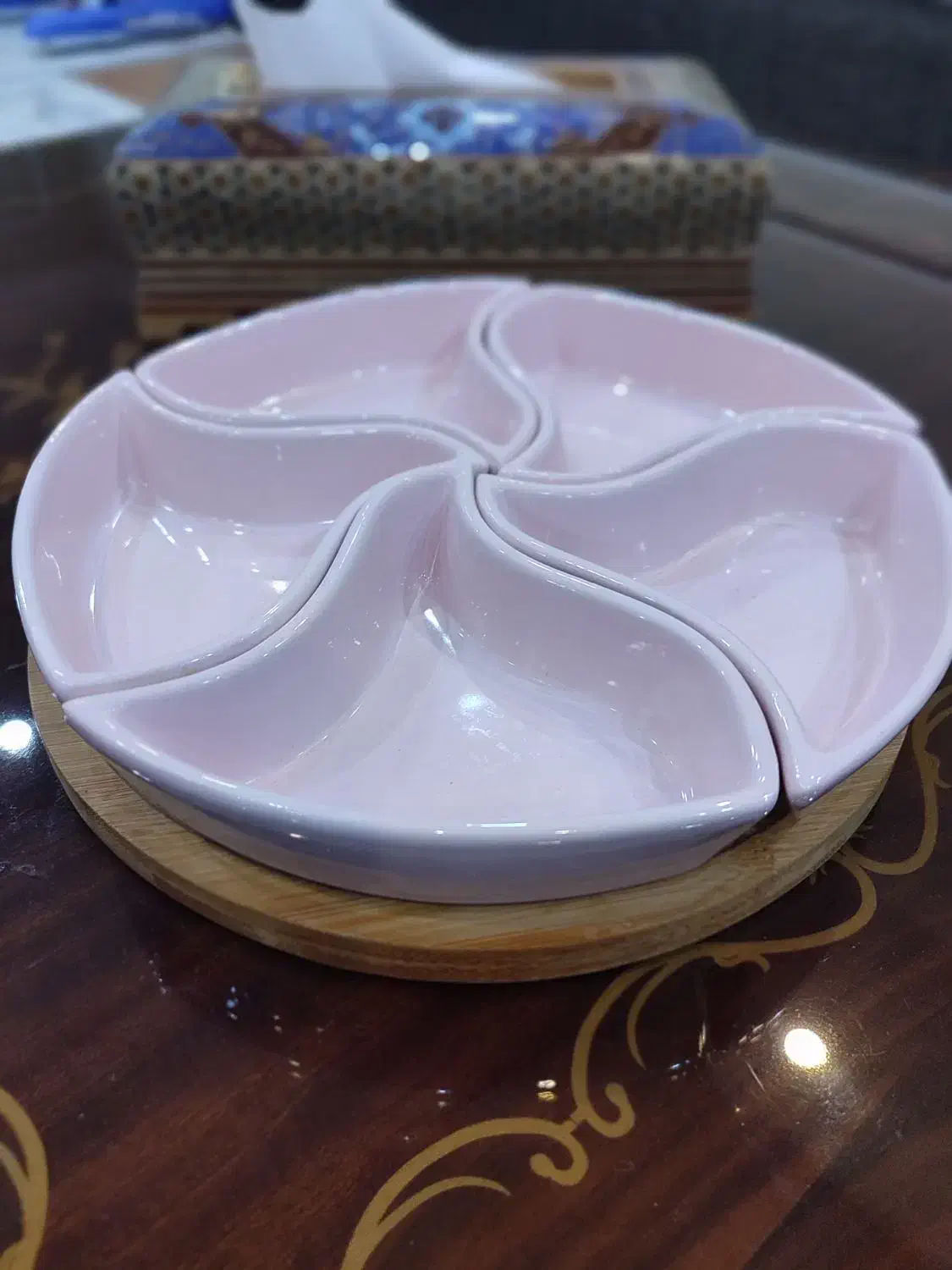 اردوخوردی سرامیک و چوب بامبو|ظروف سرو و پذیرایی|گرگان, |دیوار