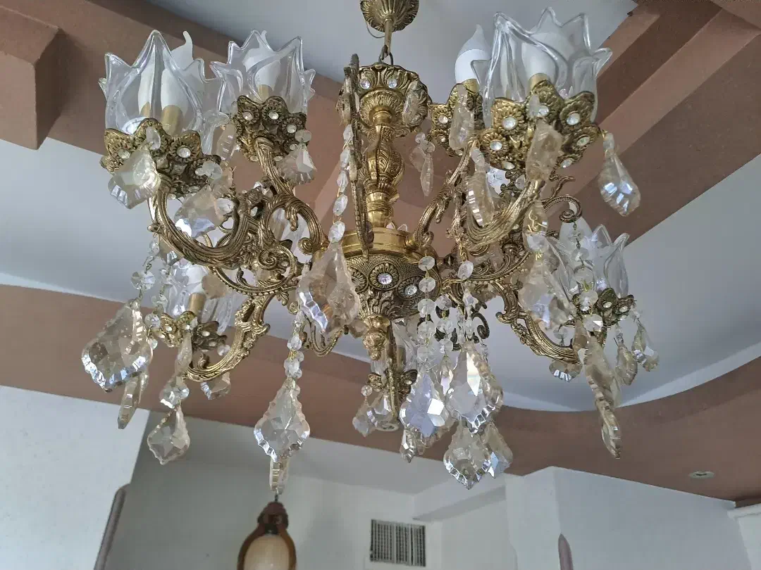 لوستر  برنز یک عدد|لوستر و چراغ آویز|قزوین, |دیوار