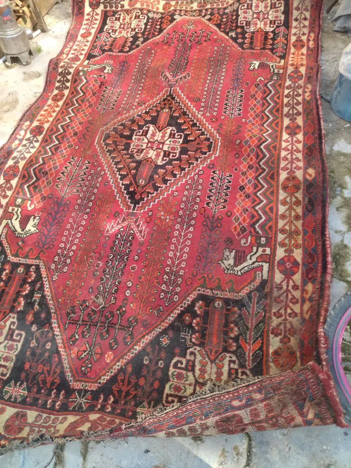 گبه قدیمی وعالی|کلکسیون اشیاء عتیقه|برازجان, |دیوار