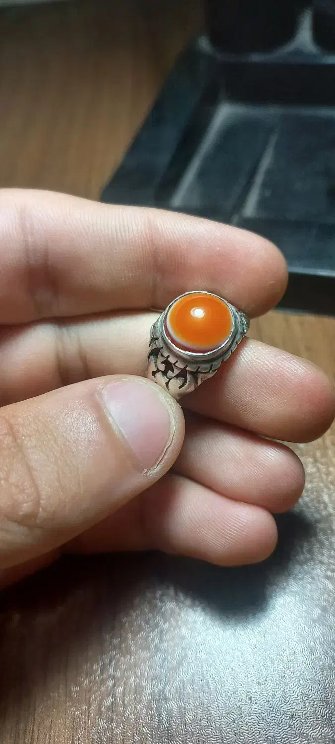 انگشتر عقیق سه پوست کهنه افریقایی رکاب حسن زرگر|کلکسیون اشیاء عتیقه|فردیس, شهرک ناز|دیوار