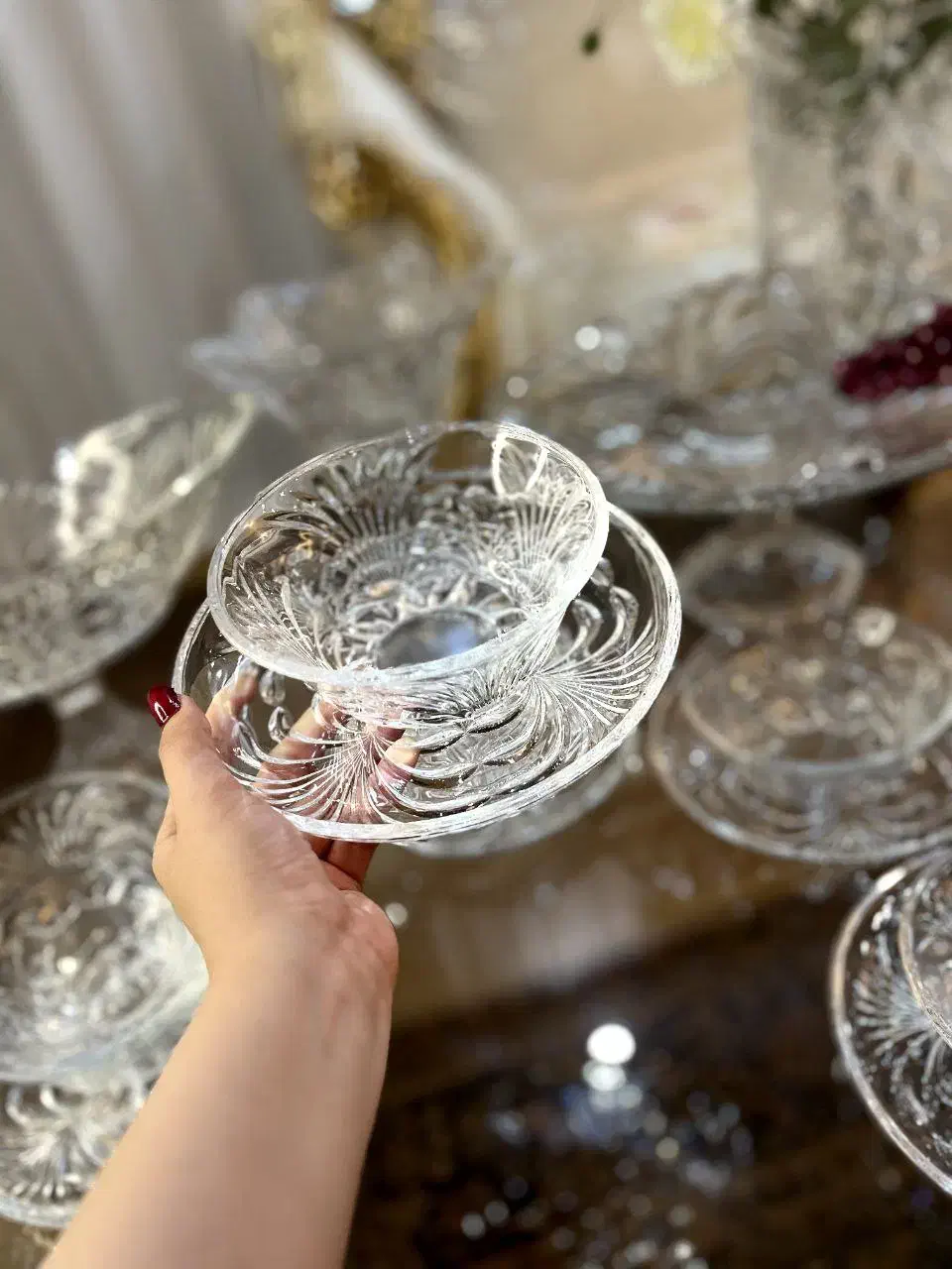 سرویس ۱۲ نفره کریستال آدریا ژاپن|صنایع دستی و سایر لوازم تزئینی|مشهد, آزادشهر|دیوار