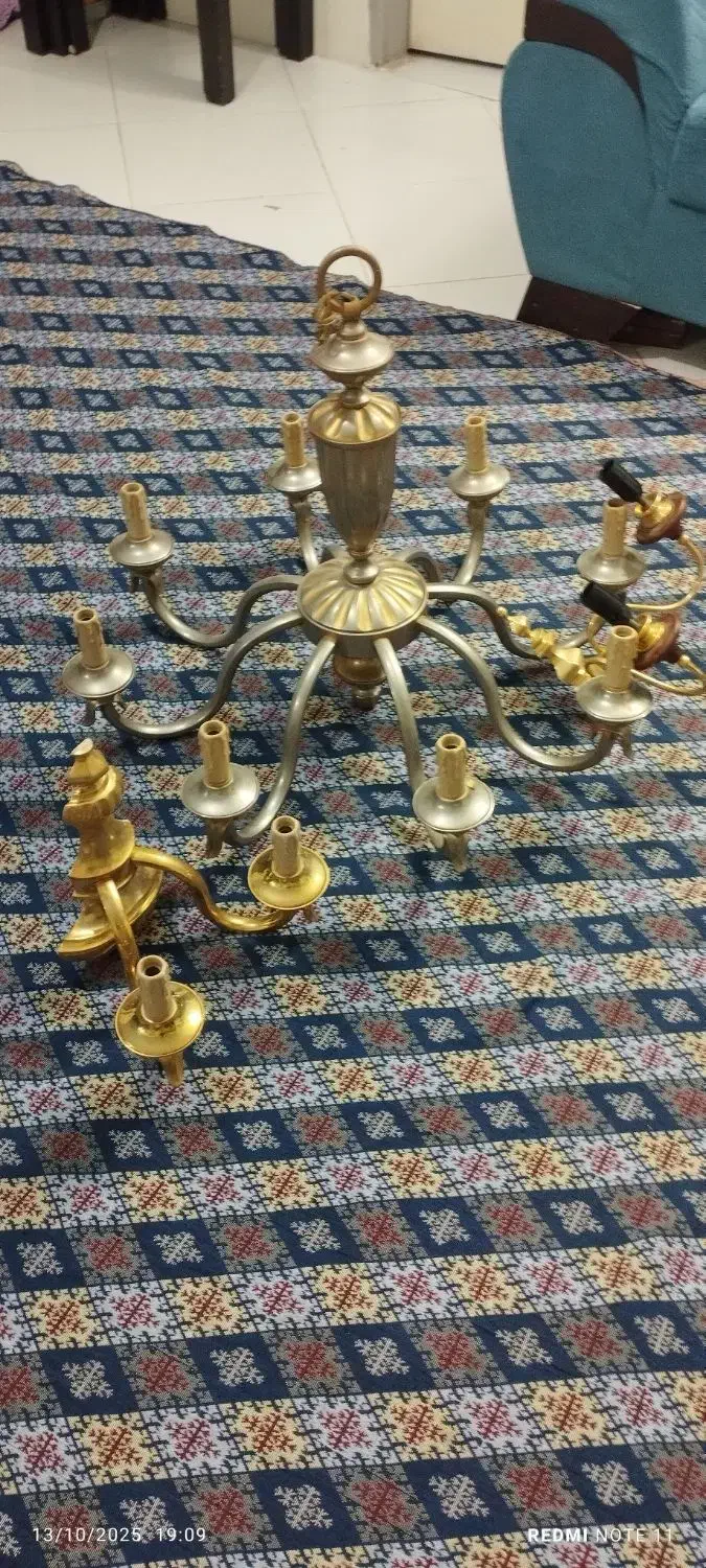 دو عدد لوستر فرانسوی هشت شاخه وشش شاخه|لوستر و چراغ آویز|کرج, گلشهر|دیوار