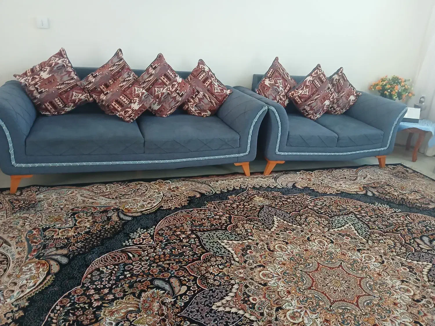 مبل 7نفره|مبلمان خانگی و میز عسلی|شیراز, شیشه‌گری|دیوار