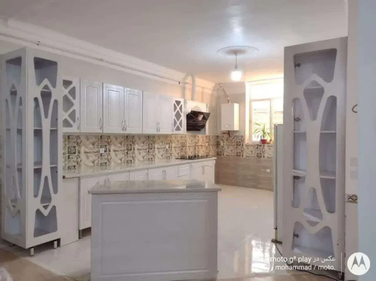 ممبران سفید طرحدار/جزیره/درب هرمی/کابینت کدik920|مصالح و تجهیزات ساختمان|آمل, |دیوار