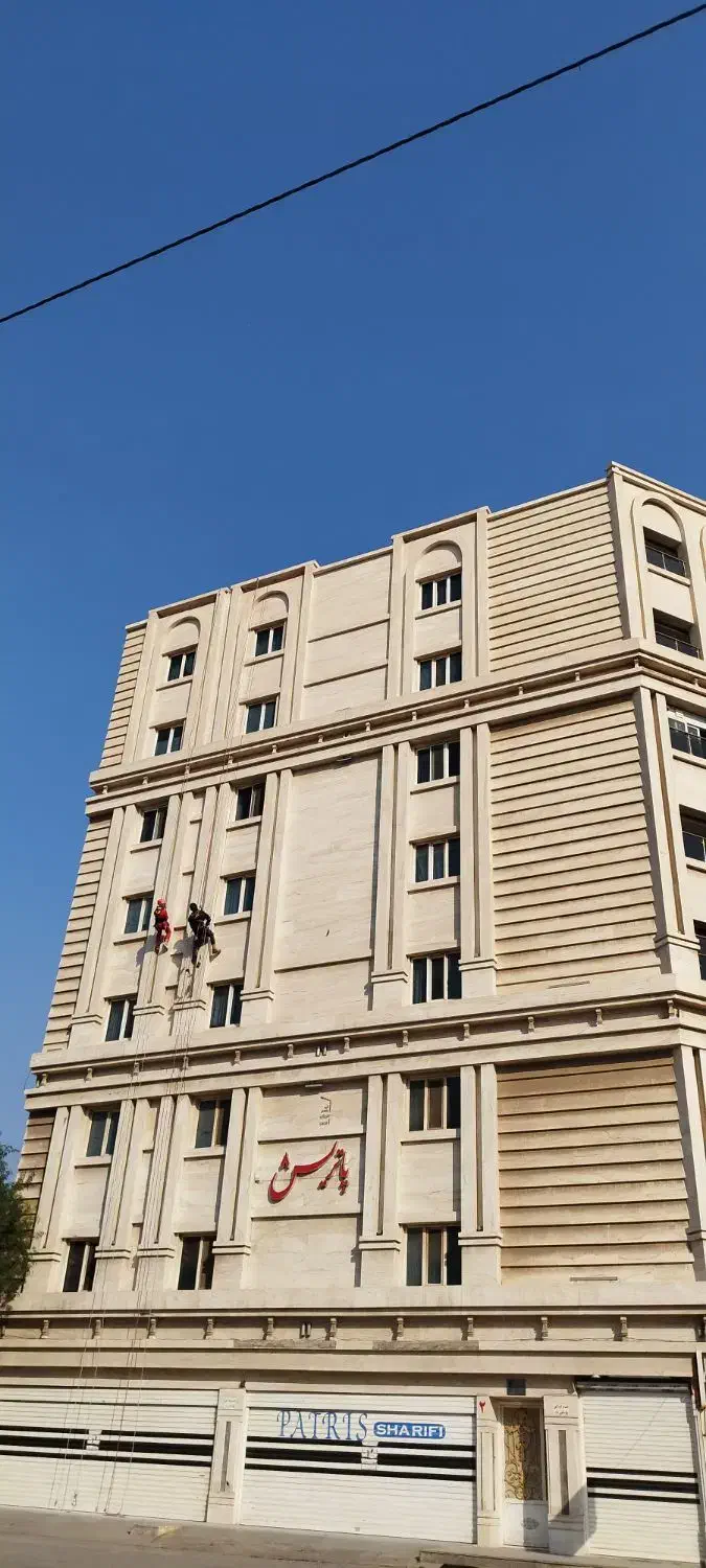 پیچ و رول پلاک نما عایق ابندی بدون داربست با طناب|خدمات پیشه و مهارت|اهواز, زیتون کارمندی|دیوار