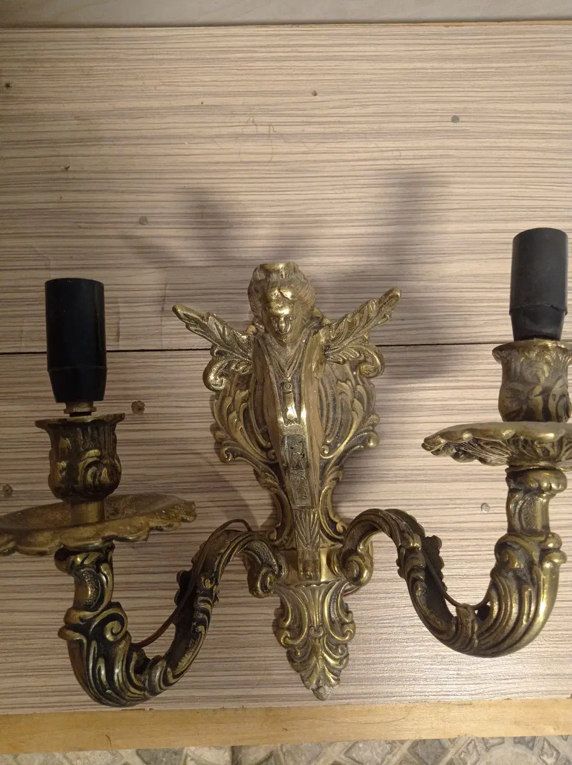 لوستر دیواری برنج طرح فرشته|لوستر و چراغ آویز|بروجرد, |دیوار