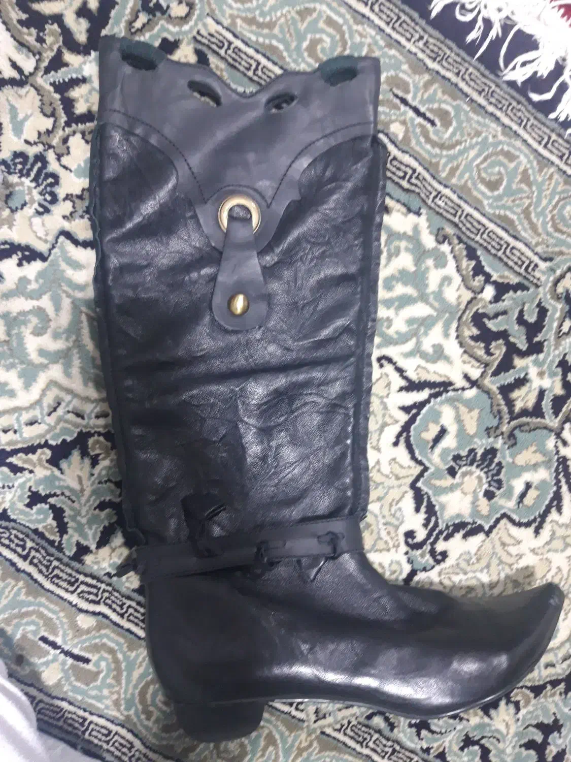 چکمه چرم نو قیمت یه جفت دمپایی|کیف، کفش، کمربند|مبارکه, |دیوار