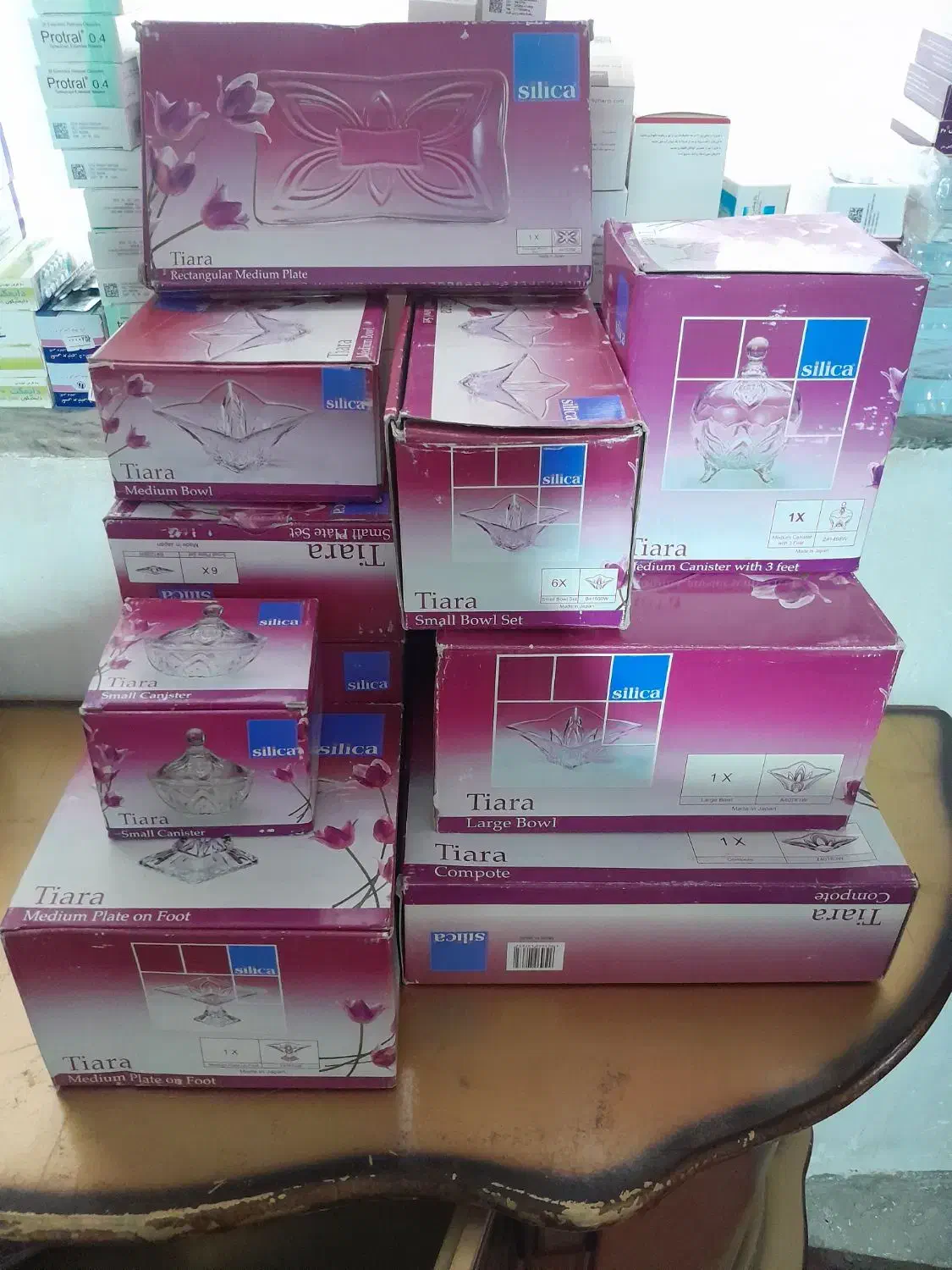 سرویس پذیرایی کریستال ۲۰ پارچه اصل ژاپن تیارا|ظروف سرو و پذیرایی|اردبیل, |دیوار