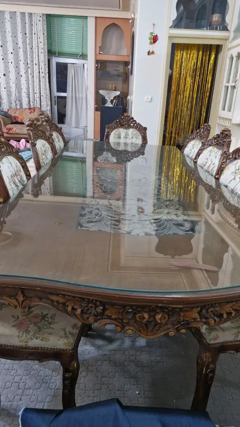 میز ناهار خوری 10 نفره|میز و صندلی غذاخوری|پیر بکران, |دیوار