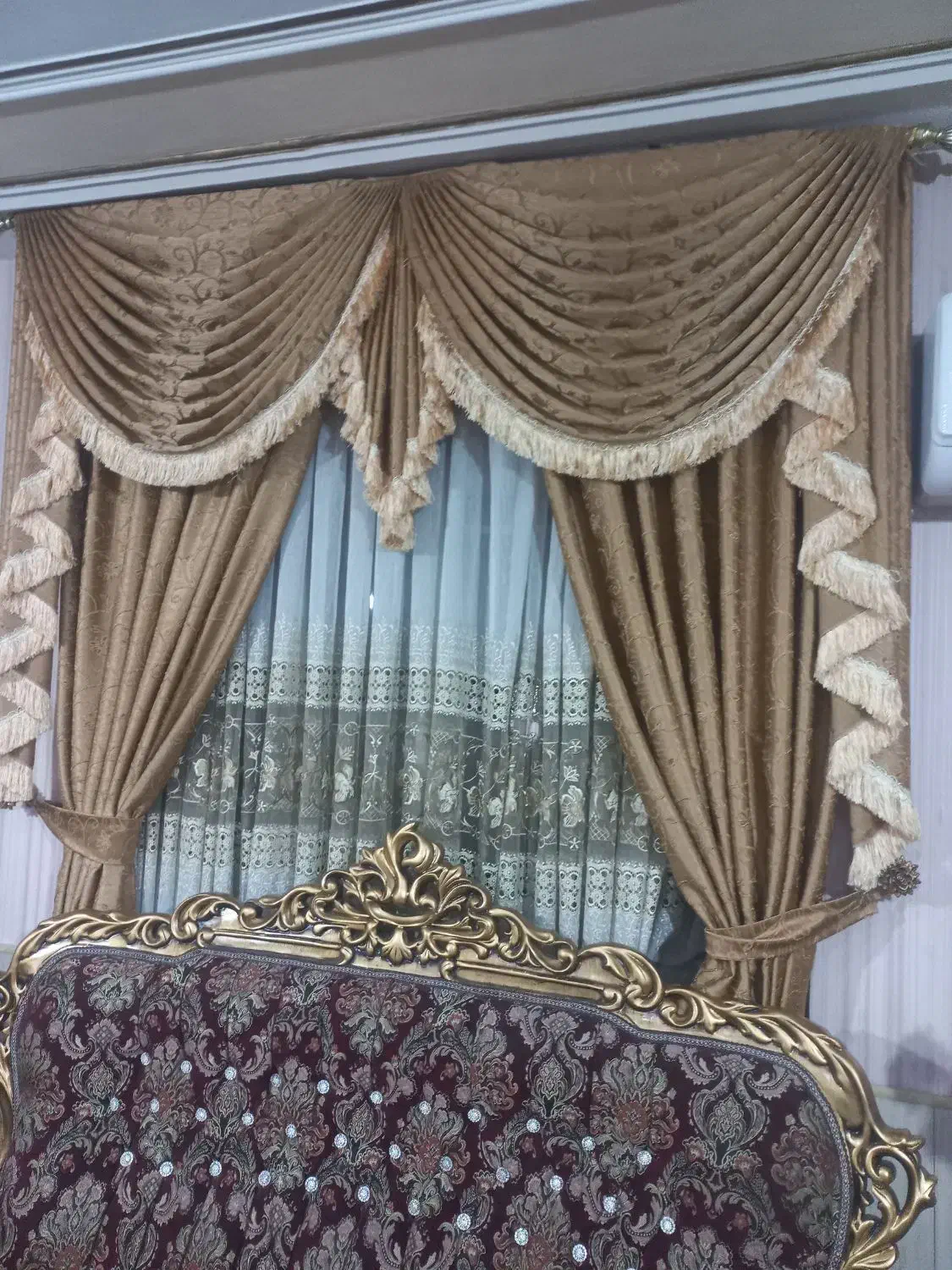 پرده سلطنتی یک جفت|پرده، رانر، رومیزی|گنبد کاووس, |دیوار