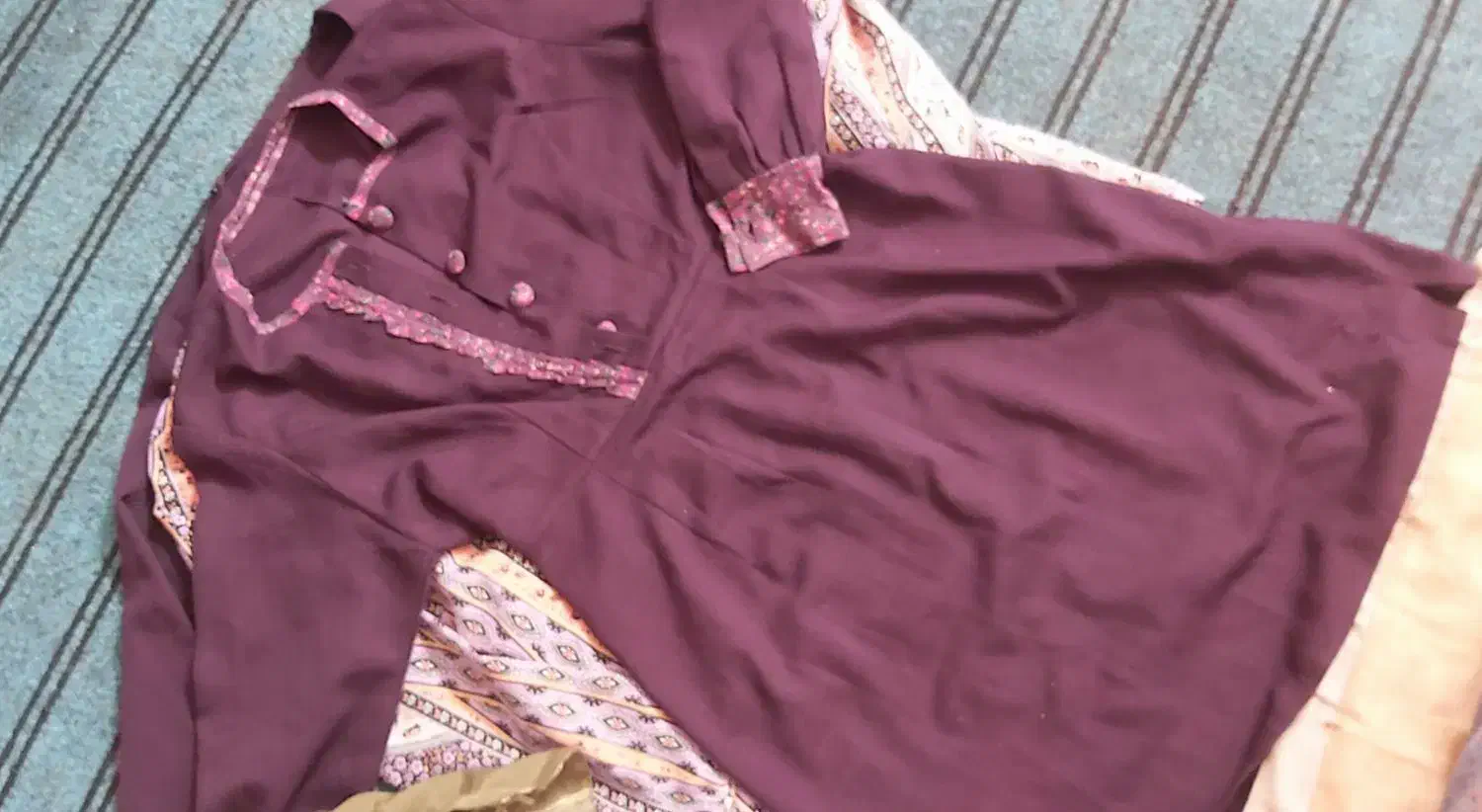 چن عدد مانتو لباس نو دونه ۶۰ت ۵ متر نوار پرده ۶۰|لباس|کرمان, |دیوار