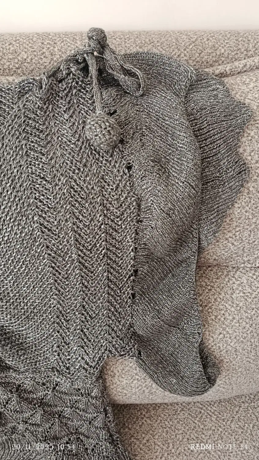 تاپ بافتنی خاکستری نقره ای براق ابریشمی|لباس|قم, پردیسان|دیوار