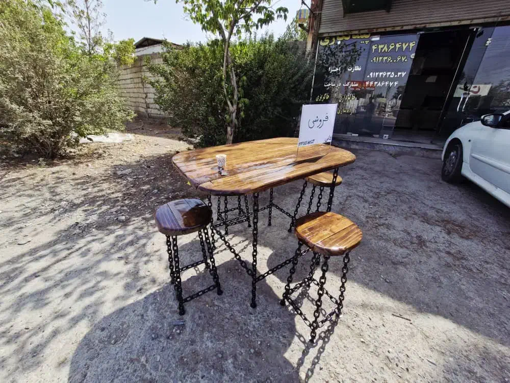 میز صندلی مدل زنجیری مدرن کافی شاپی باغ ویلا|کافیشاپ و رستوران|کوهسار (البرز), |دیوار