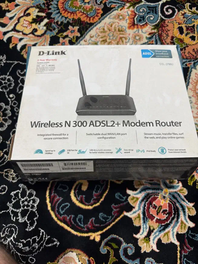 مودم روتر ADSL2 Plus بی‌سیم N300 دی-مدل DSL-2790U|مودم و تجهیزات شبکه|خرم‌آباد, |دیوار