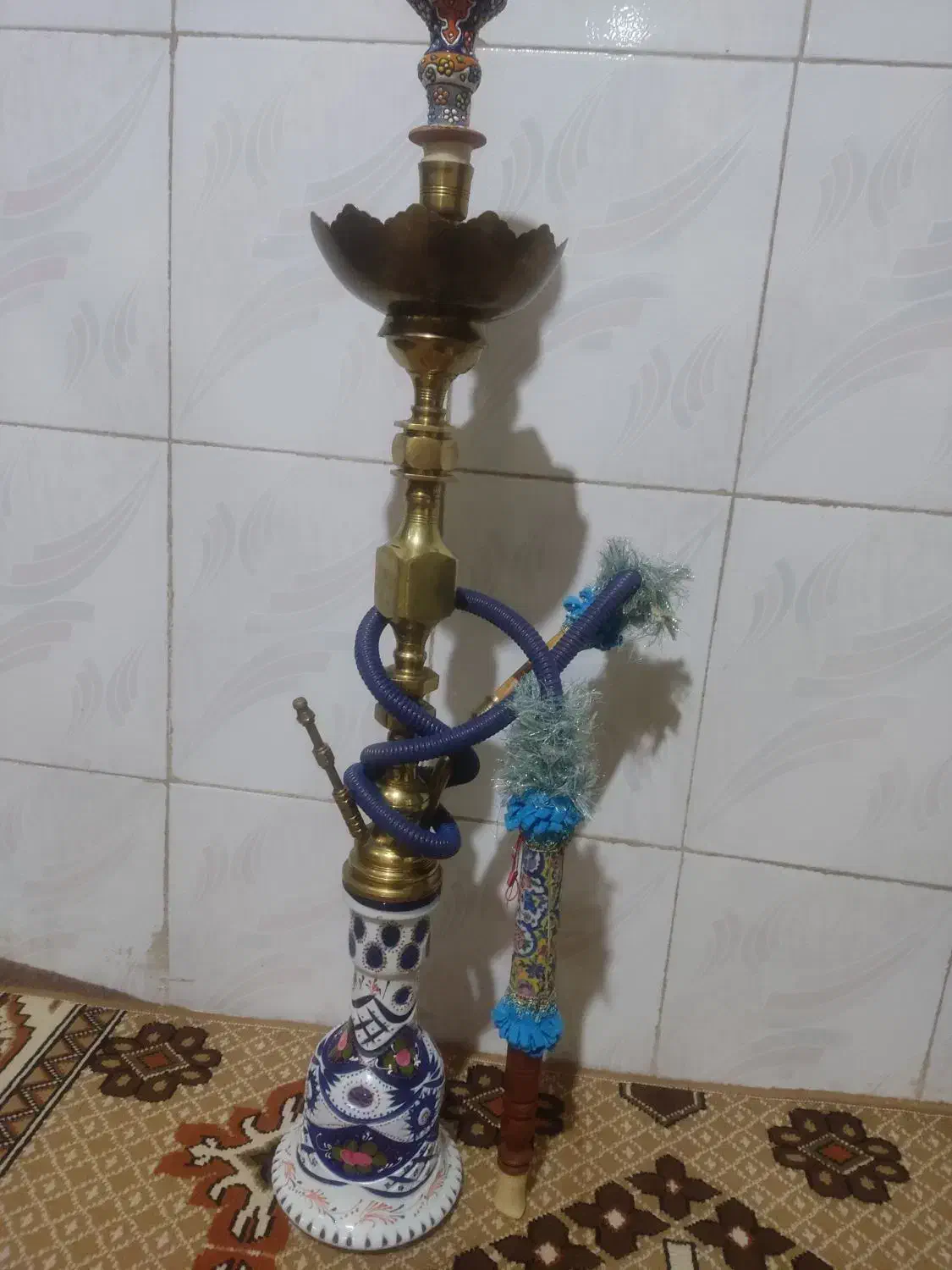 قلیون نو تنباکو نخورده تمام برنج|زیورآلات و اکسسوری|قزوین, |دیوار