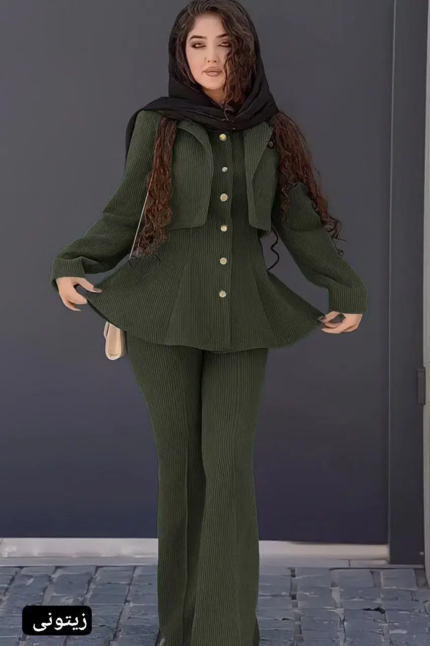 ست مانتو وشلوارعروسکی مخمل کبریتی|لباس|قم, شهید صیاد شیرازی|دیوار