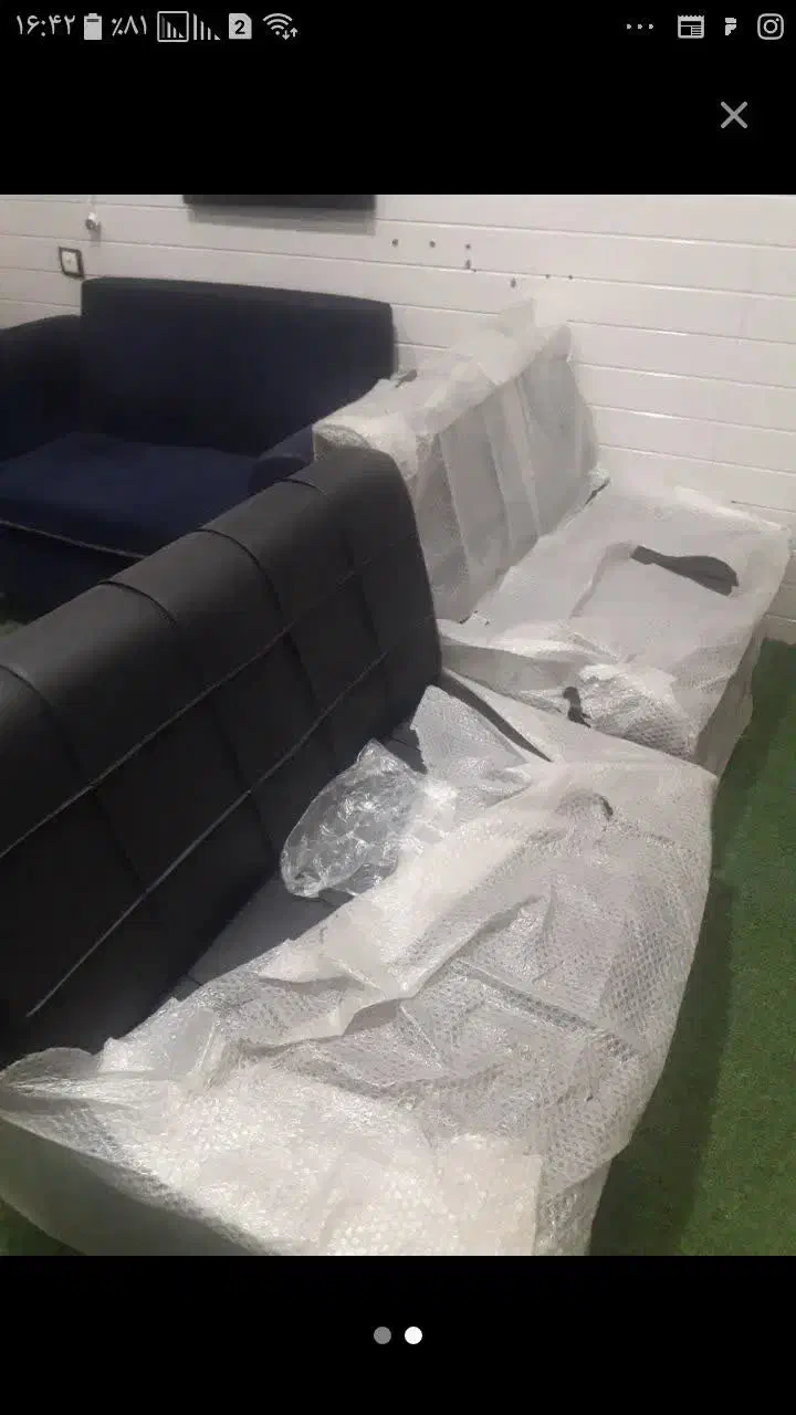 مبل دو نفره چرم|مبلمان خانگی و میز عسلی|خرمآباد, |دیوار