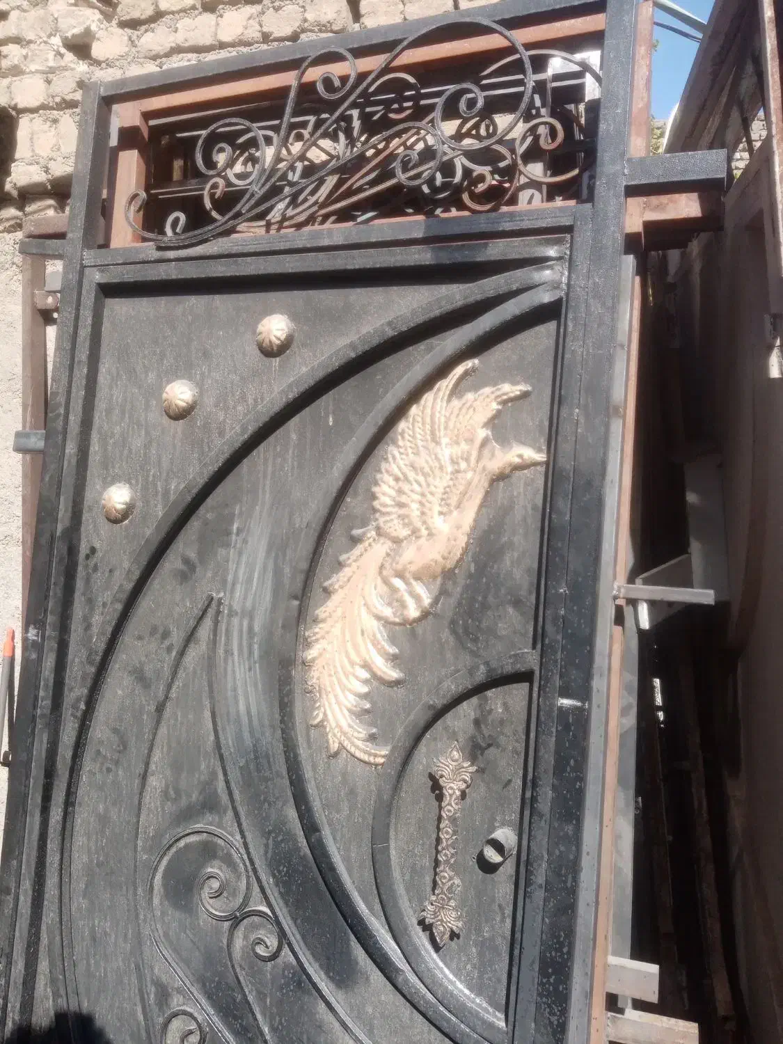 درب حیاط نفر رو، نو رنگ کوره ای|مصالح و تجهیزات ساختمان|جلگه رخ, |دیوار