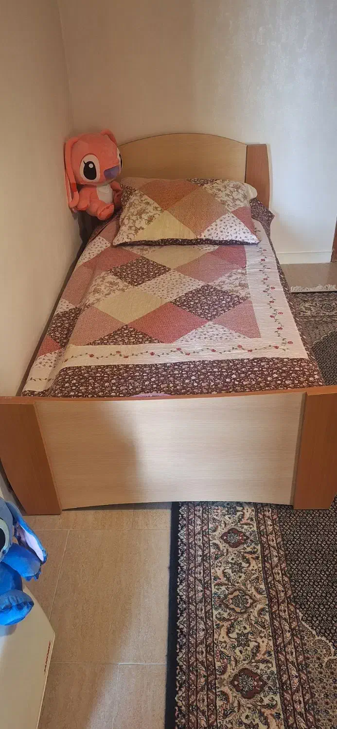 تخت جوان ساخت سفارشی همراه تشک طبی|تخت و سرویس خواب|تنکابن, |دیوار